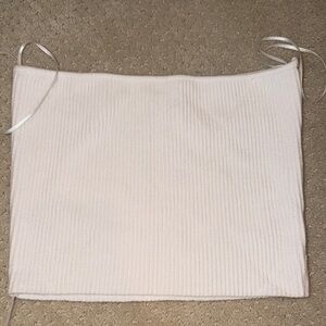 L.A. Hearts Ribbed Strapless Tube Top — White